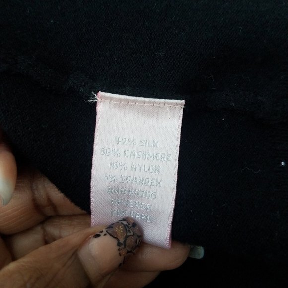 Rebecca Taylor black cardigan sweater size medium - Picture 4 of 6